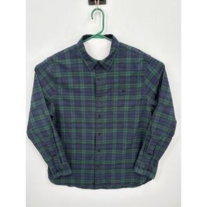 Best Made Co Shirt Men's XL Blue Green Black Watch Tartan Plaid Button Up Wool